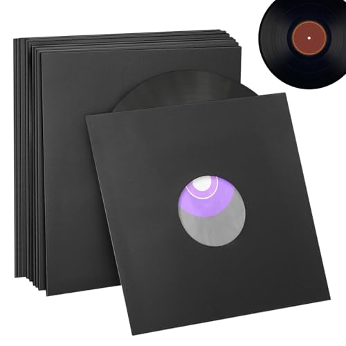 Schallplattenschutzhüllen, 10 x schwarzes Papier, Poly-gefüttert, Schallplatten-Schutzhüllen, antistatische Innenhülle aus Vinyl, Poly-gefütterter Kunststoff, Schutzalbum LP Sleeve Schallplattenschutzhüllen, 10 x schwarzes Papier, Poly-gefüttert, Schallplatten-Schutzhüllen, antistatische Innenhülle aus Vinyl, Poly-gefütterter Kunststoff, Schutzalbum LP Sleeve von Naqqios