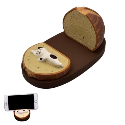 Telefonhalter für den Schreibtisch – Katze auf Harz, rutschfest, Telefonhalter aus Kunstharz, Handyhalterung mit lustigen Cartoon-Tieren Telefonhalter für den Schreibtisch – Katze auf Harz, rutschfest, Telefonhalter aus Kunstharz, Handyhalterung mit lustigen Cartoon-Tieren von Naqqios