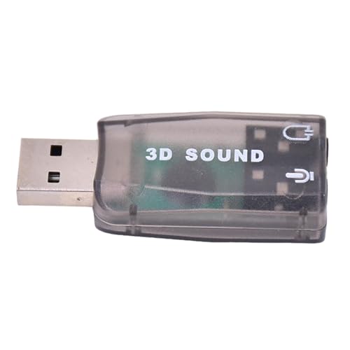 USB-Audioadapter für Computer, externer Stereo-Sound-Adapter – USB Stereo-Sound-Adapter für Computer 5.1 Kanäle | Dual Interface Audio Adapter für Mikrofon und Kopfhörer für Hals USB-Audioadapter für Computer, externer Stereo-Sound-Adapter – USB Stereo-Sound-Adapter für Computer 5.1 Kanäle | Dual Interface Audio Adapter für Mikrofon und Kopfhörer für Hals von Naqqios