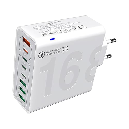 USB Schnellladegerät, Multiport Handy Ladegerät | 150W Schnellladestecker mit 8 USB-Schnittstellen | QC3.0 Pa Handy Ladehub USB Schnellladegerät, Multiport Handy Ladegerät | 150W Schnellladestecker mit 8 USB-Schnittstellen | QC3.0 Pa Handy Ladehub von Naqqios