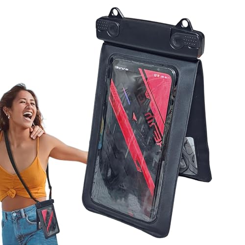 Wasserdichte Handyhülle – Wasserdichte Handyhülle, Trockentasche für Telefon mit doppeltem Raum | Wasserschutztasche für Handy IPX8 zum Schwimmen von Naqqios