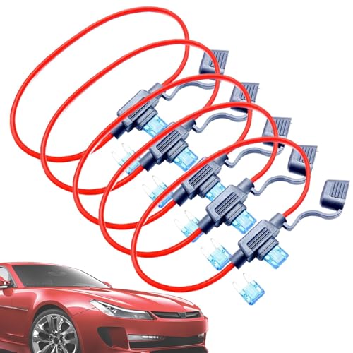 Wasserdichter Sicherungshalter – wasserdichter Inline-Sicherungshalter, 5 x Sicherungshalter | Schutz von Stromkreisen und elektrischen Geräten mit Abdeckung für Auto, Boot, Wohnmobil Wasserdichter Sicherungshalter – wasserdichter Inline-Sicherungshalter, 5 x Sicherungshalter | Schutz von Stromkreisen und elektrischen Geräten mit Abdeckung für Auto, Boot, Wohnmobil von Naqqios