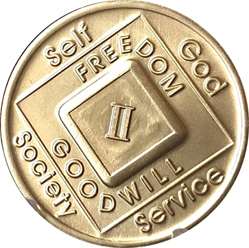 2 Year NA Medaillon Offizielles Narcotics Anonymous Chip II von Narcotics Anonymous