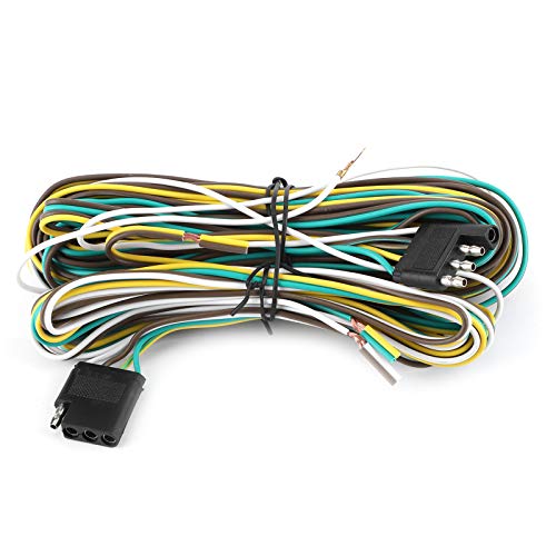 Anhängerkabelbaumkabine, Anhängerkit PVC mit Männlichem Weiblichen Stecker Anhänger Kabelbaum 4 Draht für Rücklichter, Drehenslichter, Bremslichter von Naroote