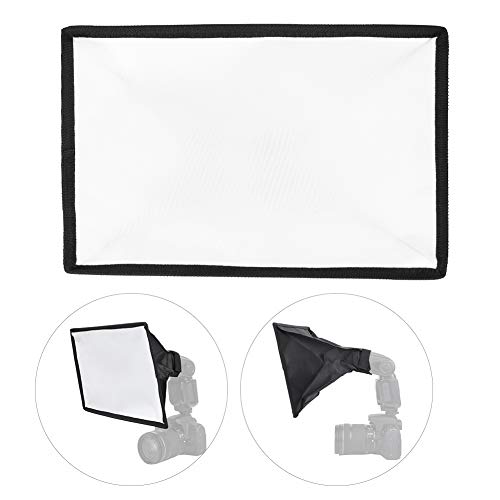 Blitzdiffusor, Blitzdiffusor für Blitzgerät, Tragbarer Softbox-Diffusor, Universeller 20 X 30 cm Speedlite-Softbox-Diffusor, Kamerazubehör für Kamera-Blitzlicht, von Naroote