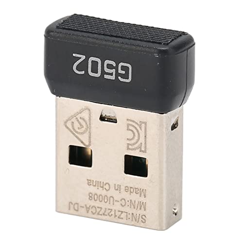 Ersatz-USB-Empfänger, USB-Empfänger-Maus-Dongle Ersatz Kleiner Tragbarer ABS-Metall-Mausadapter mit USB-Empfänger 2,4 GHz Stabiles Signal für G502 Maus von Naroote