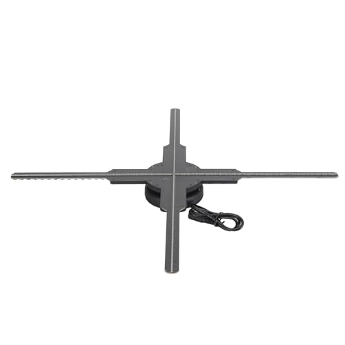 Holografischer 3D-Videoprojektor, ABS-PC, 45 cm, 3D-Hologramm-Projektor, 1800 X 512 P, WiFi-Steuerung mit Integrierter 8 GB Speicherkarte für den Laden (EU-Stecker) von Naroote