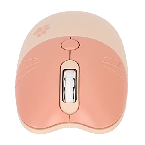 Kabellose Maus der Netten Katze, Drahtlose Maus 2.4G mit Mute-Funktion für Frauen-Büro-Haus (Milchtee Farbe) von Naroote