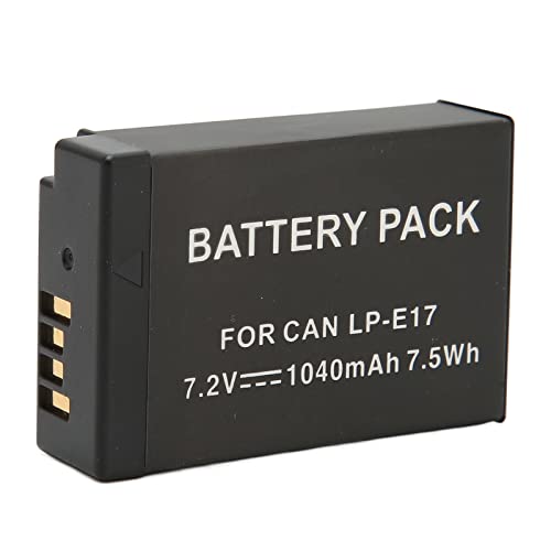 LP E17 Lithium-Ionen-Akku, 7,5 Wh, 1040 MAh, Schwarz, Hochleistungs-Kamera-Ersatzakku, Überladeschutz, 7,2 V für 850D für RP für 750D für 77D LP E17 Lithium-Ionen-Akku, 7,5 Wh, 1040 MAh, Schwarz, Hochleistungs-Kamera-Ersatzakku, Überladeschutz, 7,2 V für 850D für RP für 750D für 77D von Naroote