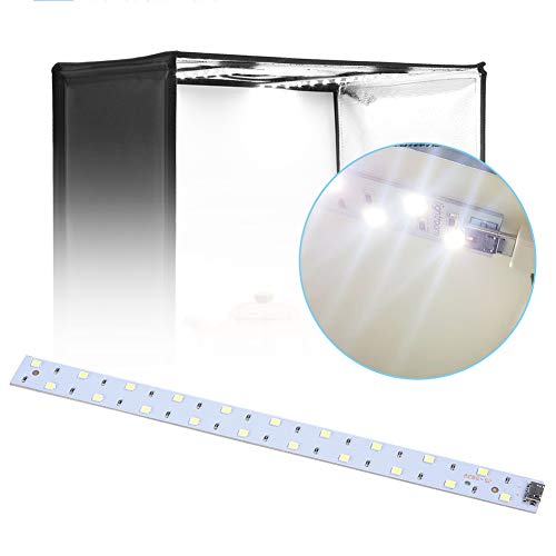 Lichtkasten LED-Licht, Lichtkasten Fotografie Tragbares Fotozelt LED-Licht 6400K USB-betriebenes LED-Licht Lichtkasten LED-Licht für Studio Box Fotografie Lichtzelt (20 cm) von Naroote