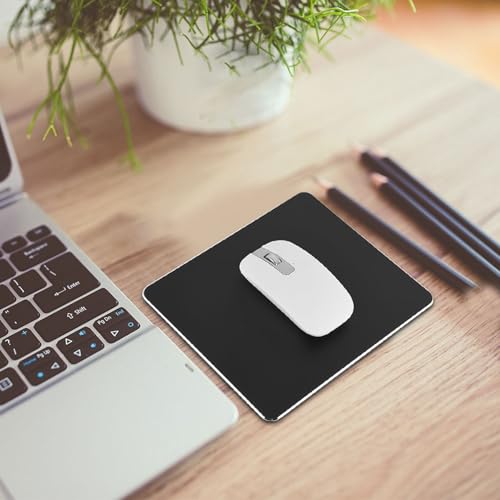 Metallmaus -Pad, Mauspads für Schreibtisch Aluminiumlegierung Nicht -Slip Gaming Maus Padmatte Doppelseitig Genaue Steuerung Mousepad Mousepad für PC (Black) von Naroote