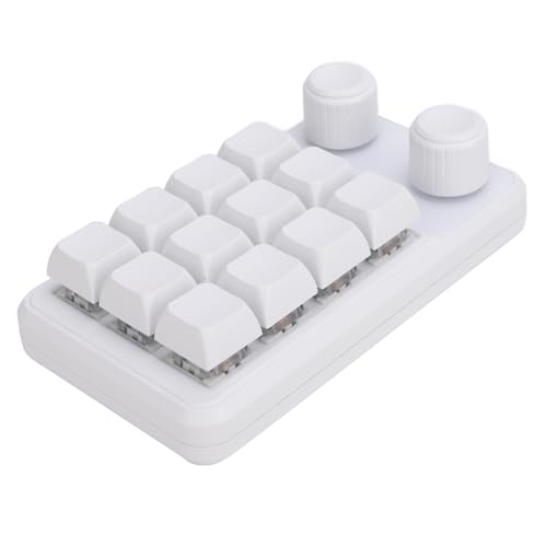 Naroote Anpassbare Tastatur, Steuerung mit Zwei Knöpfen, Kompaktes Design, 5 V, 1 A, Tastatur mit 12 Tasten für Heimspiele, Büroarbeit von Naroote