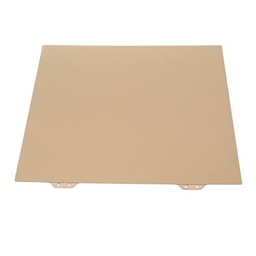 Naroote Bauplatte für 3D-Drucker Abnehmbare Flexible PEI-Platte aus Goldfarbenem Stahl mit Einer Breite von 9,8 Zoll, die Sich Zum Drucken Leicht Entfernen Lässt (Goldene Stahlplatte) von Naroote