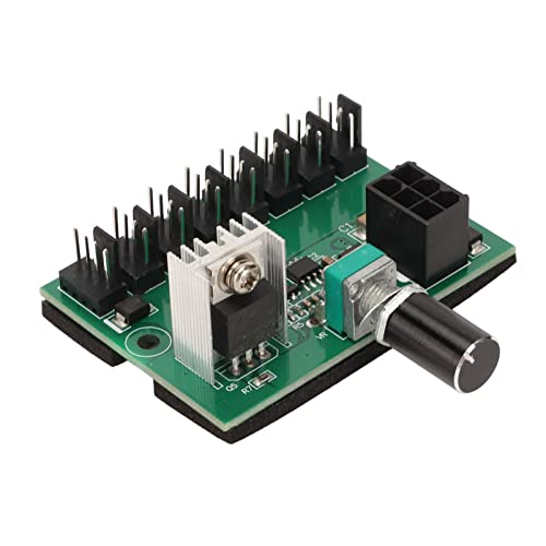 Naroote Computer-Lüfter-Controller-Hub, PCB-Material DC 12 V 0 Bis Full-Speed-Lüfter-Splitter-Controller-Hub für Büro von Naroote