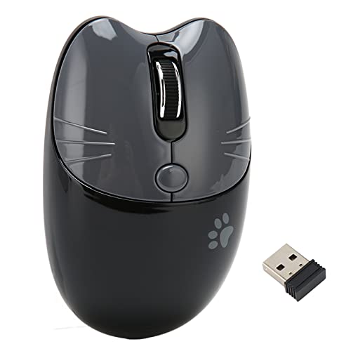 Naroote Computermaus, BT5.1 oder 2,4 GHz, Katzen-Maus für Computer, leises Klicken, verstellbar, automatische Schlafmaus, niedliche kabellose Maus für Mädchen Naroote Computermaus, BT5.1 oder 2,4 GHz, Katzen-Maus für Computer, leises Klicken, verstellbar, automatische Schlafmaus, niedliche kabellose Maus für Mädchen von Naroote