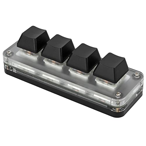 Naroote Gaming-Tastatur, Makro-Tastatur mit Speicherfunktion, 4-Tasten-programmierbare Tastatur für Büro, Spiele von Naroote