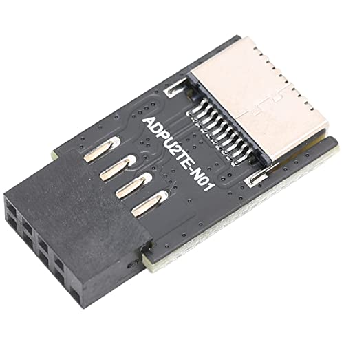 Naroote Interner USB-Hub, Motherboard, USB-Splitter, USB-Header-Splitter, USB 2.0 auf Typ E, USB 2.0 9-polig auf Typ C, Vorne, Typ E, 20-polig, Langlebiger Metall-Kunststoff, USB von Naroote