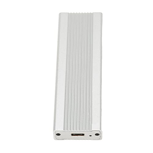 Naroote M.2 NVME SSD-Gehäuse, 10 Gbps Dual Protocol SATA SSD-Gehäuse für 2230/2242 Mm (Silber mit TypeC/A/C-Kabel) von Naroote