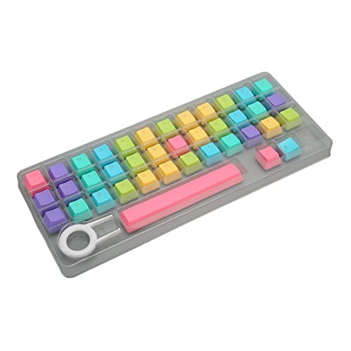 Naroote Mechanische Tastatur-Tastenkappen, 39 Tasten, Bunte, Robuste Mechanische PBT-Tastenkappen Zum Selbermachen mit Tastenkappen-Abzieher für das Büro von Naroote