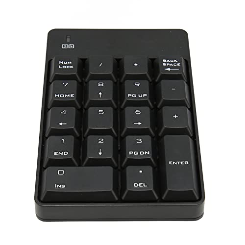 Naroote Numerische Tastatur, 18 Tasten Kleines Kompaktes ABS-Material Plug-and-Play-USB-Nummernblock für Zuhause (Schwarz) von Naroote