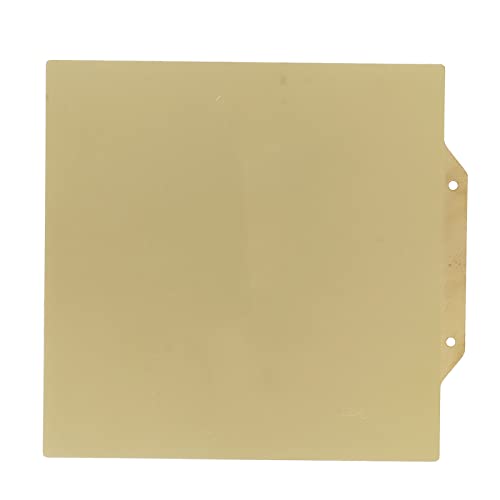Naroote PEI Stahlplatte, 16,5 cm, 16,5 cm, flexible 3D-Drucker-Bauplatte, goldglättende PEI für Reparatur (Goldstahlplatte) von Naroote