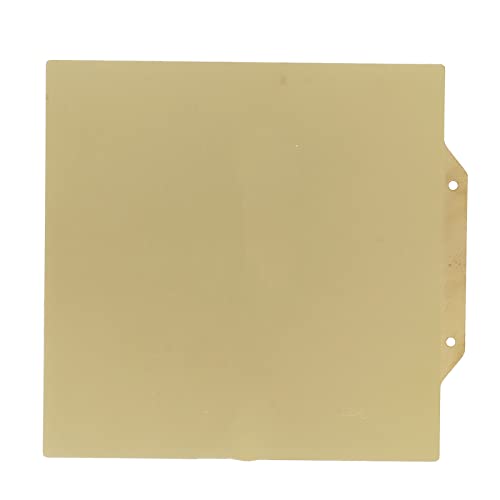Naroote PEI Stahlplatte, 16,5 cm, 16,5 cm, flexible 3D-Drucker-Bauplatte, goldglättende PEI für Reparatur (goldene Stahlplatte mit magnetischem Aufkleber) von Naroote