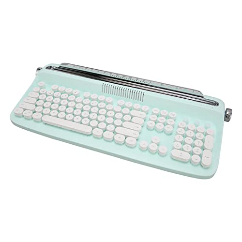Naroote Schreibmaschinentastatur, 33 Fuß Entfernung, Retro-Stil, 104 Tasten, BT-Tastatur für Tablet (Minzgrün) von Naroote