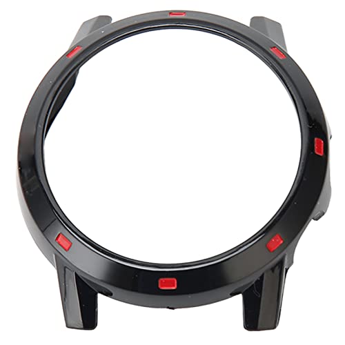 Naroote Smart Watch Edge Case, Accessoire Watch Bumper Unisex Trendy für Weihnachten für Männer (Schwarz Rot) von Naroote