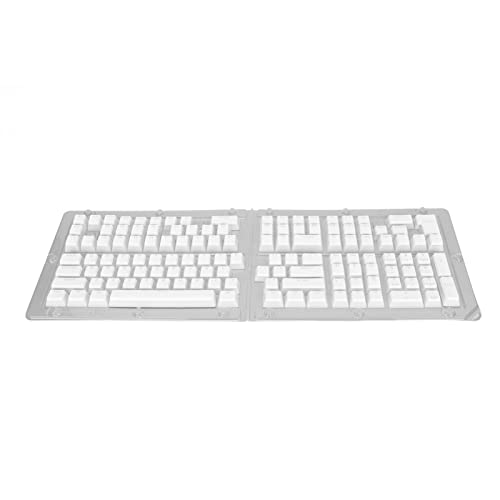 Naroote Tastatur-Tastenkappen, 129 Tasten, OEM-Höhe, Tastaturdekoration, Pastellfarbene Tastenkappen für Mechanische Tastaturen (Weiss) von Naroote
