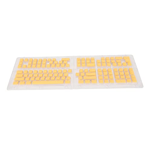 Naroote Tastatur-Tastenkappen, Matt, OEM-Höhe, PBT-Pudding-Tastenkappen für Office (Gelb) von Naroote