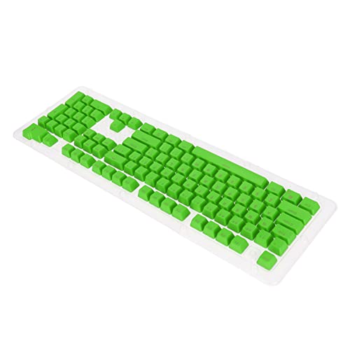Naroote Tastenabdeckungen, 2-Farben-Spritzguss Ergonomisches Design PBT-Tastenabdeckungen für Mechanische Tastatur mit 106 Tasten (Käse grün) von Naroote