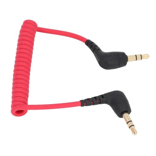 TRS -Kabel, Mikrofonkabel TRS -Kabel 3,5 Mm für Bis für Adapter Mikrofon PVC OFC Coiled Microfon Patch SC2 Smartphones Video Mikrofon von Naroote