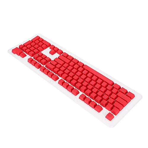 Tastenkappen-Set, Lichtdurchlässigkeit, 2 Farben, Spritzguss, PBT-Tastenkappen, 106 Tasten, ölabweisende Beschichtung, OEM-Höhe für Mechanische Tastatur (Rot) von Naroote