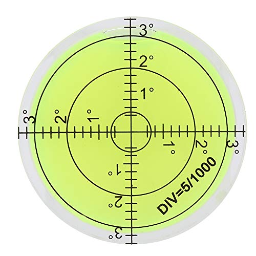 Wasserwaage, Wasserwaagen 60 Mm Durchmesser Runde Kreisförmige Wasserwaage Zum Nivellieren von Wohnmobilen, Anhängern, Phonos, Plattenspielern, Teleskopstativen, Phonographen von Naroote