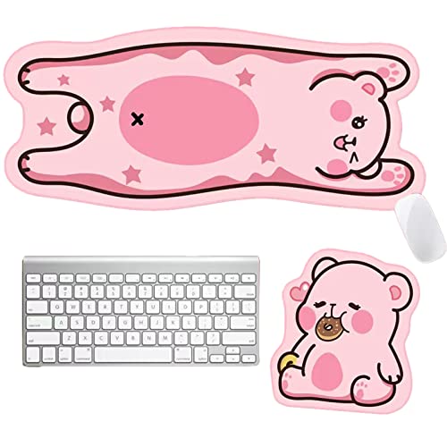 2-in-1 süßes großes Mauspad-Set, japanische/koreanische Ästhetik erweitert + kleines Mauspad, Gaming Mauspad für Mädchen Geschenk Notebook Büro Pad Computer von Nasdalgias