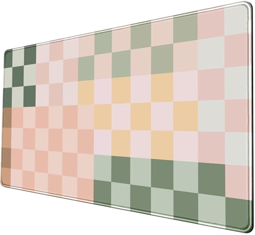 Nasdalgias Karierte Schreibtischunterlage Boho Mauspad Beige XXL Großes Mauspad mit genähten Kanten Tastaturunterlage Mauspad für Computer Nasdalgias Karierte Schreibtischunterlage Boho Mauspad Beige XXL Großes Mauspad mit genähten Kanten Tastaturunterlage Mauspad für Computer von Nasdalgias