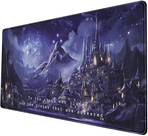 Nasdalgias Velaris Acotar Schreibtischunterlage, Fantasie-Mauspad, groß für Schreibtisch, Computer, Laptop, ästhetische Schreibtischunterlage, Tastaturunterlage, 80 x 40 cm, für von Nasdalgias