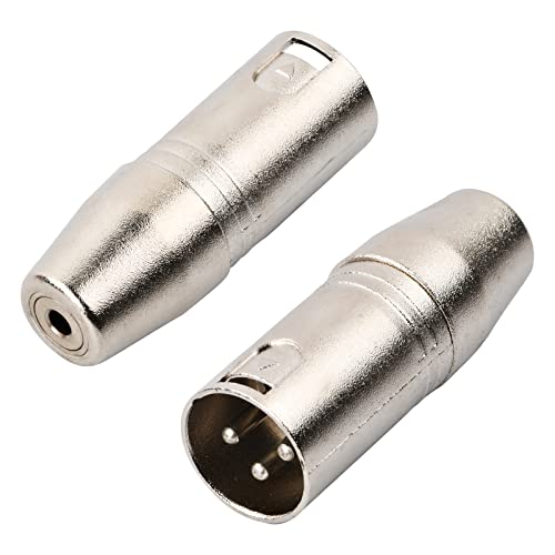 Naseom 2 Stück XLR auf Klinke 3,5mm, XLR auf Chinch Audiokonverter, 3 Polig Buchse auf Stecker XLR Adapter für Camcorder, Recorder, Mixer Naseom 2 Stück XLR auf Klinke 3,5mm, XLR auf Chinch Audiokonverter, 3 Polig Buchse auf Stecker XLR Adapter für Camcorder, Recorder, Mixer von Naseom