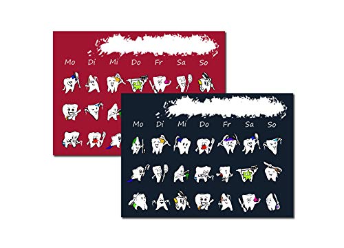 5 x Zahnputzkarte mit lustigen Zähnen, Bonuskarten Zähne putzen, Zahnputzkarte, Zahnkarten, Zahnkarte von Nastami