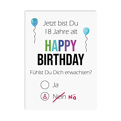 Nastami Geburtstagskarte Alt bist du erst ... KERZEN lustige Postkarte Geburtstagskarte (Erwachsen 18) von Nastami