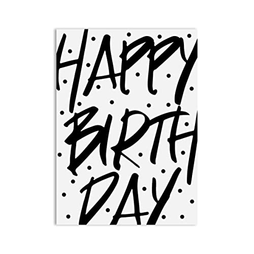 Nastami Geburtstagskarte Alt bist du erst ... KERZEN lustige Postkarte Geburtstagskarte (Happy Birthday schwarz weiß) von Nastami