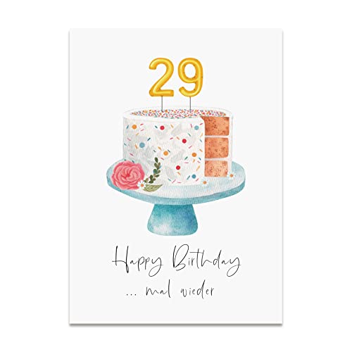 Nastami Geburtstagskarte Alt bist du erst ... KERZEN lustige Postkarte Geburtstagskarte (wieder mal 29) von Nastami