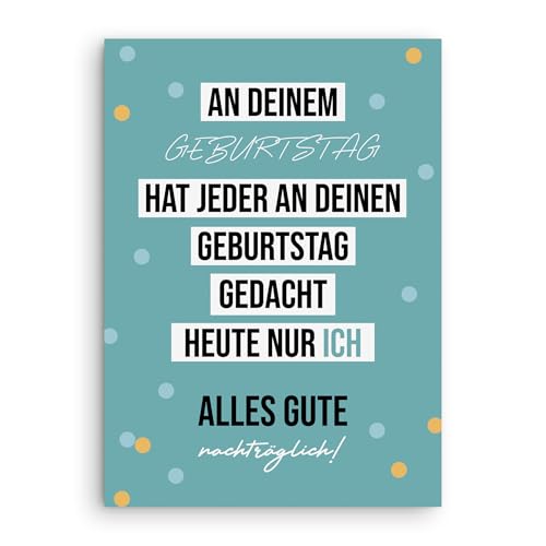 Nastami Geburtstagskarte lustige Karte Geburtstag Geschenk Freunde (NACHTRÄGLICH) von Nastami