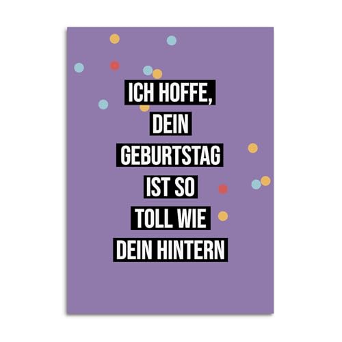 Nastami Geburtstagskarte lustige Karte Geburtstag Geschenk Freunde (TOLL wie dein HINTERN) von Nastami