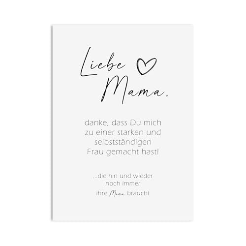Nastami Muttertagskarte Postkarte Muttertag LIEBE MAMA Muttertag Karte, Muttertag Geschenk, Muttertag Geschenkideen von Nastami