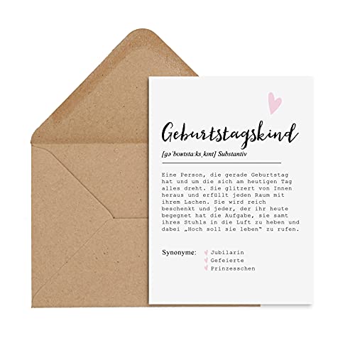 Nastami Postkarte DEFINITION inkl. Briefumschlag (Geburtstagskind weiblich) von Nastami