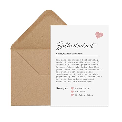 Nastami Postkarte DEFINITION inkl. Briefumschlag (Silberhochzeit) von Nastami