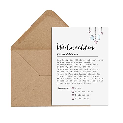 Nastami Postkarte DEFINITION inkl. Briefumschlag (Weihnachten) von Nastami