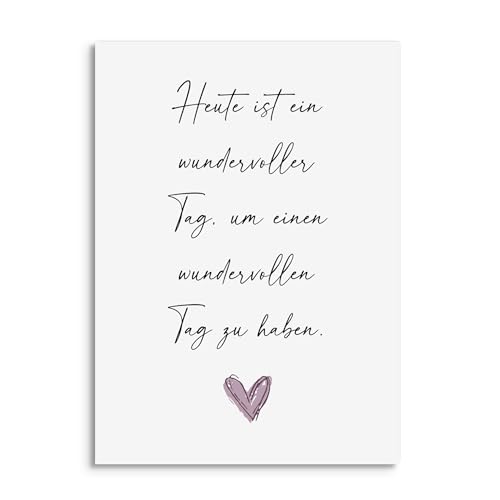 Nastami Postkarte Geschenk Freundin Postkarte Du bist toll (Wundervoller Tag) von Nastami
