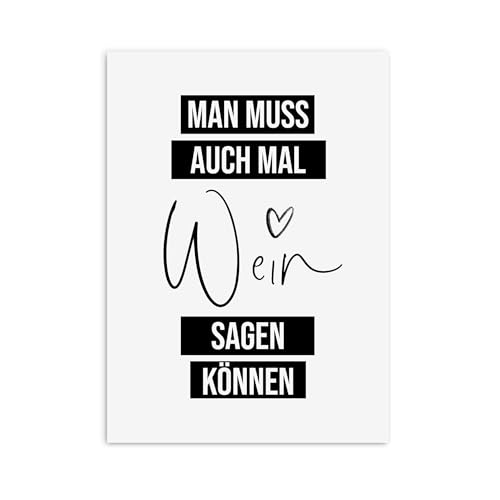 Nastami Postkarte MÄDELSABEND Motivationskarte lustig Sprüche Postkarte Alkohol Geschenk Mädelsabend (WEIN sagen) von Nastami